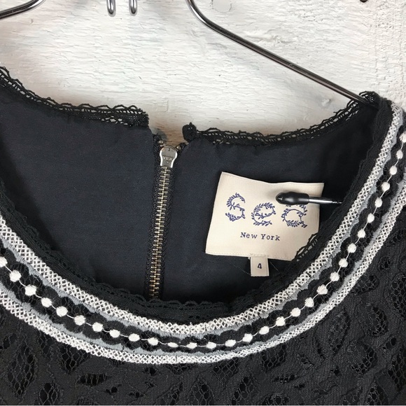 Sea New York embroidered top black and whites lace - Picture 5 of 9